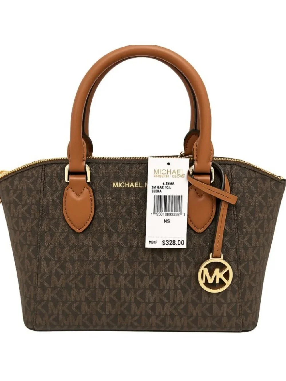 Michael Kors Brown Medium Satchel Gold Hardware & Dual Handles